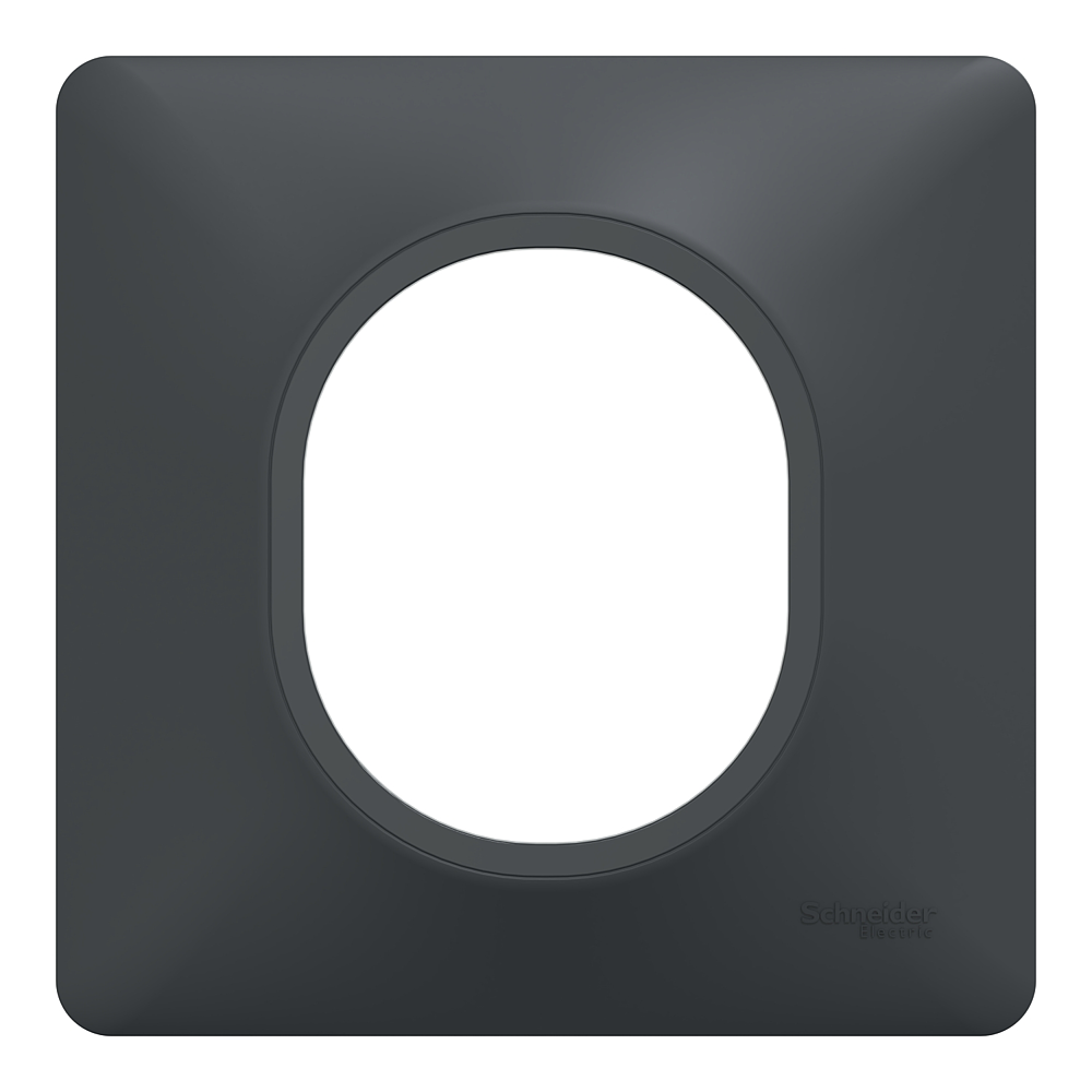 Plaque 1 poste Anthracite